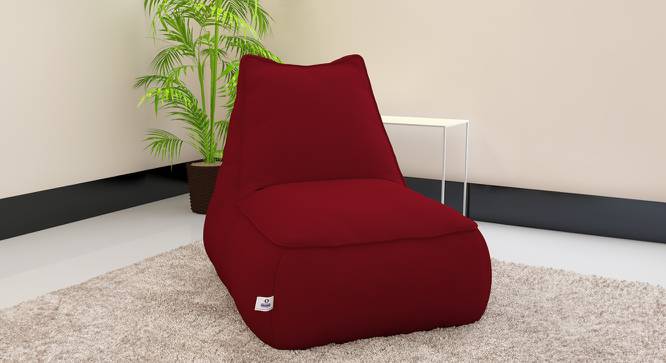 Recliner Bean Bag with Beans (Maroon, with beans Bean Bag Type, XXXL Bean Bag Size) by Urban Ladder - Front View Design 1 - 832039