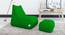 Recliner + Footrest Bean Bag with Beans (Green, with beans Bean Bag Type, XXXL Bean Bag Size) by Urban Ladder - Front View Design 1 - 832047