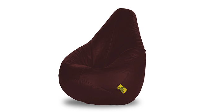 Leatherette Bean Bag with Beans (Brown, with beans Bean Bag Type, J Bean Bag Size) by Urban Ladder - Front View Design 1 - 832053