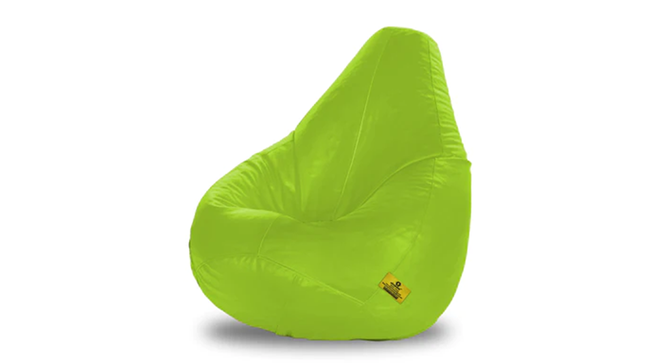 Leatherette Bean Bag with Beans (Green, with beans Bean Bag Type, J Bean Bag Size) by Urban Ladder - Front View Design 1 - 832058
