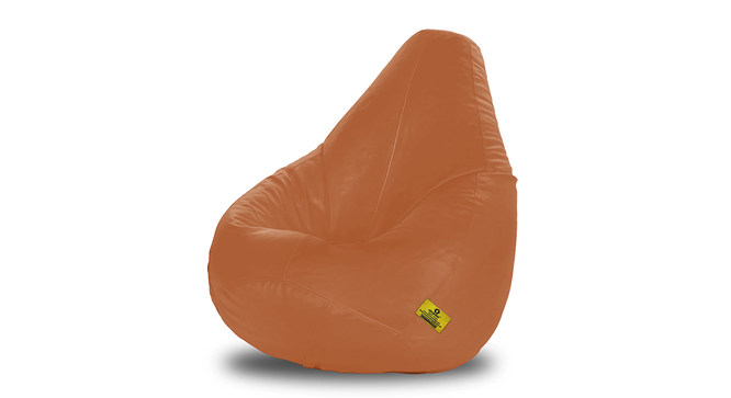 Leatherette Bean Bag with Beans (with beans Bean Bag Type, J Bean Bag Size, Fawn) by Urban Ladder - Front View Design 1 - 832059