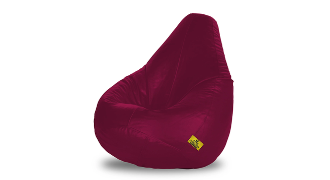 Leatherette Bean Bag with Beans (Maroon, with beans Bean Bag Type, J Bean Bag Size) by Urban Ladder - Front View Design 1 - 832061