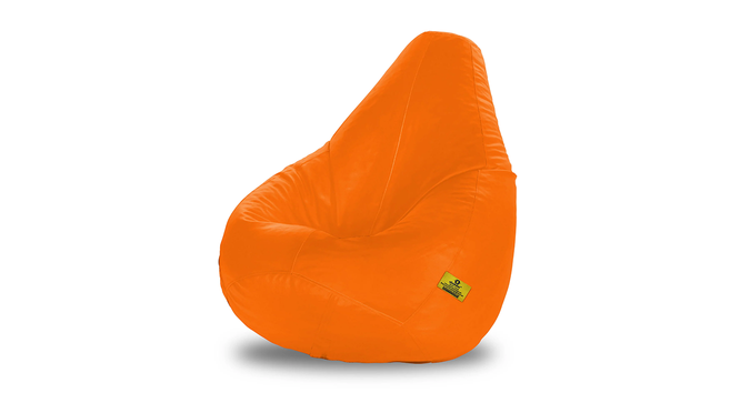 Leatherette Bean Bag with Beans (Orange, with beans Bean Bag Type, J Bean Bag Size) by Urban Ladder - Front View Design 1 - 832062
