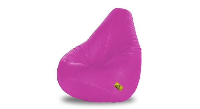 Leatherette Bean Bag with Beans (Pink, with beans Bean Bag Type, J Bean Bag Size) by Urban Ladder - Front View Design 1 - 832063