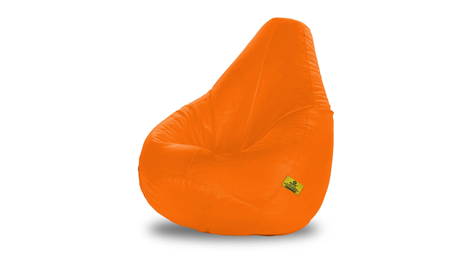 Leatherette Bean Bag with Beans (Orange, with beans Bean Bag Type, XXL Bean Bag Size) by Urban Ladder - Front View Design 1 - 832067
