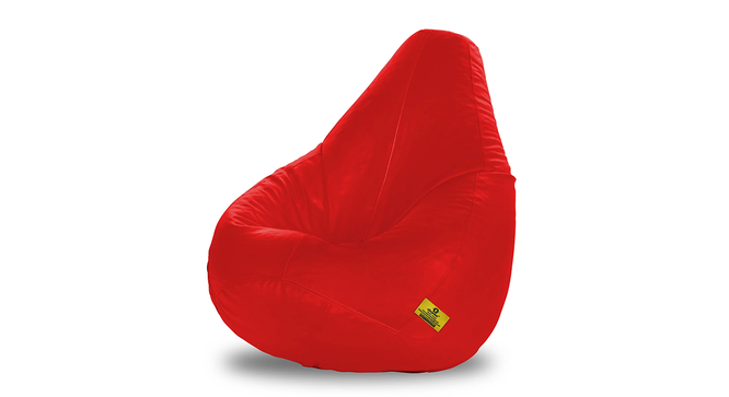 Leatherette Bean Bag with Beans (Red, with beans Bean Bag Type, XXXL Bean Bag Size) by Urban Ladder - Front View Design 1 - 832137