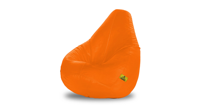 Leatherette Bean Bag with Beans (Orange, with beans Bean Bag Type, XXXL Bean Bag Size) by Urban Ladder - Front View Design 1 - 832150
