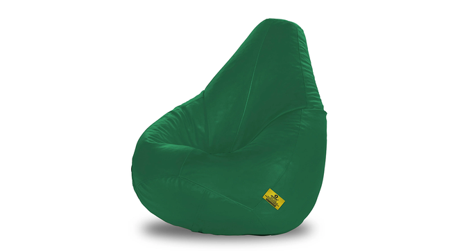 Leatherette Bean Bag with Beans (Green, with beans Bean Bag Type, XXL Bean Bag Size) by Urban Ladder - Front View Design 1 - 832166