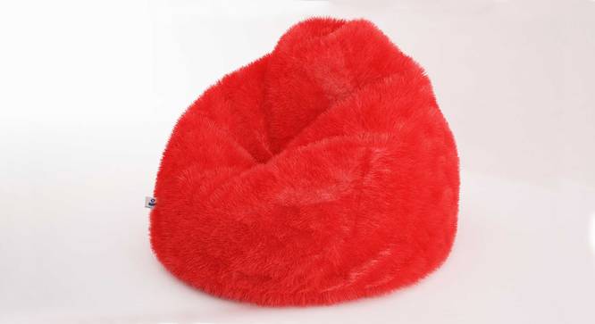 Fur Bean Bag with Beans (Red, with beans Bean Bag Type, XXXL Bean Bag Size) by Urban Ladder - Front View Design 1 - 832218