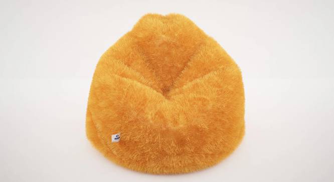 Fur Bean Bag with Beans (Yellow, with beans Bean Bag Type, XXXL Bean Bag Size) by Urban Ladder - Front View Design 1 - 832228