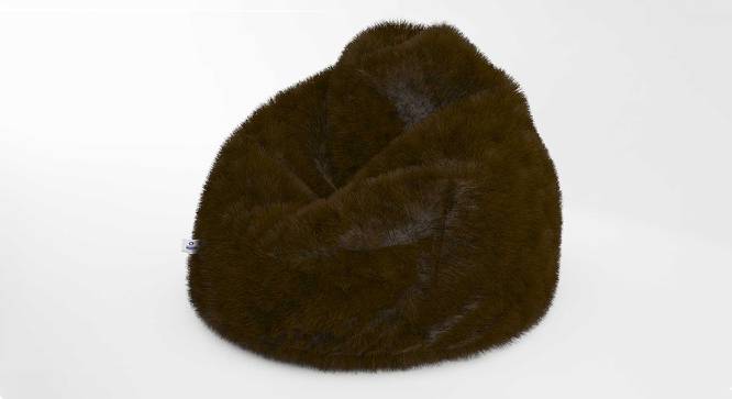 Fur Bean Bag with Beans (Brown, with beans Bean Bag Type, XXL Bean Bag Size) by Urban Ladder - Front View Design 1 - 832232
