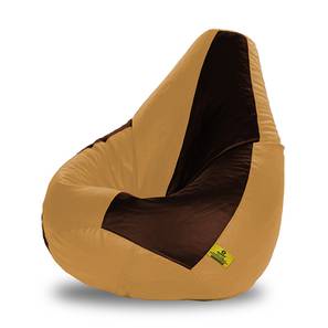 Bean Bags Design Leatherette Bean Bag with Beans (with beans Bean Bag Type, Beige & Brown, J Bean Bag Size)