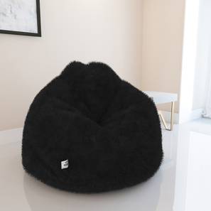 New Arrivals Living Room Furniture Design Fur Bean Bag with Beans (Black, with beans Bean Bag Type, XXXL Bean Bag Size)