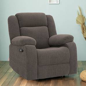 Motorized Recliners Design Avalon Fabric One Seater Motorized Recliner in Grey Colour