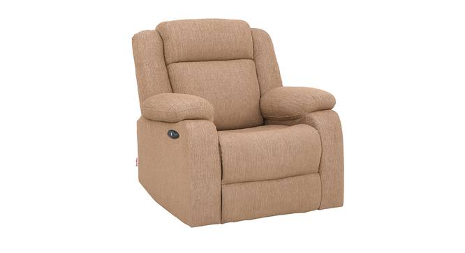 Avalon E - Motorized Electric Powered Single Seater Fabric Recliner with USB Port (Brown, One Seater) by Urban Ladder - - 