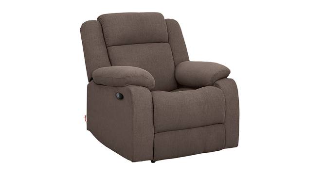 Avalon E - Motorized Electric Powered Single Seater Fabric Recliner with USB Port (One Seater, Saddle Brown) by Urban Ladder - - 