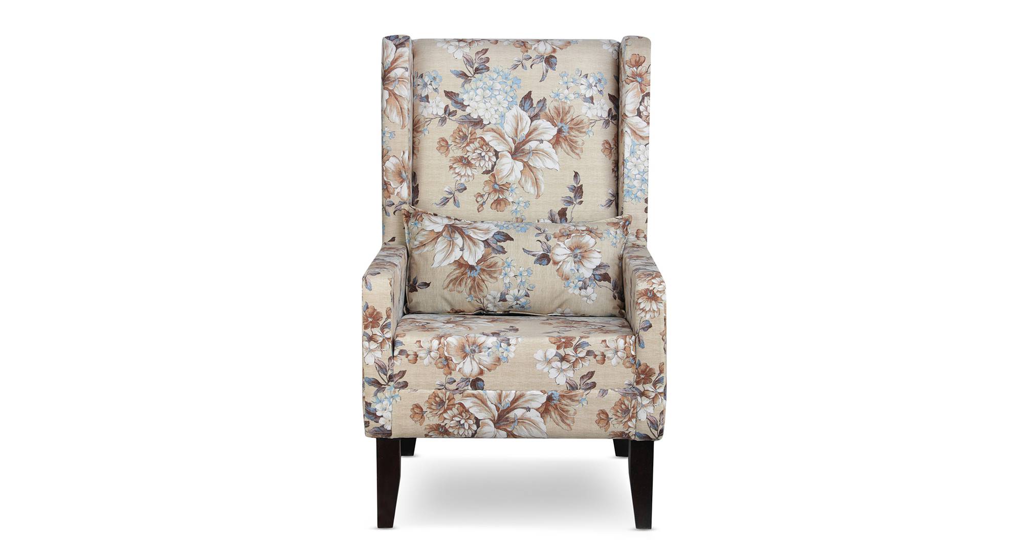 Sebastian Fabric Accent Chair in Brown Colour Urban Ladder