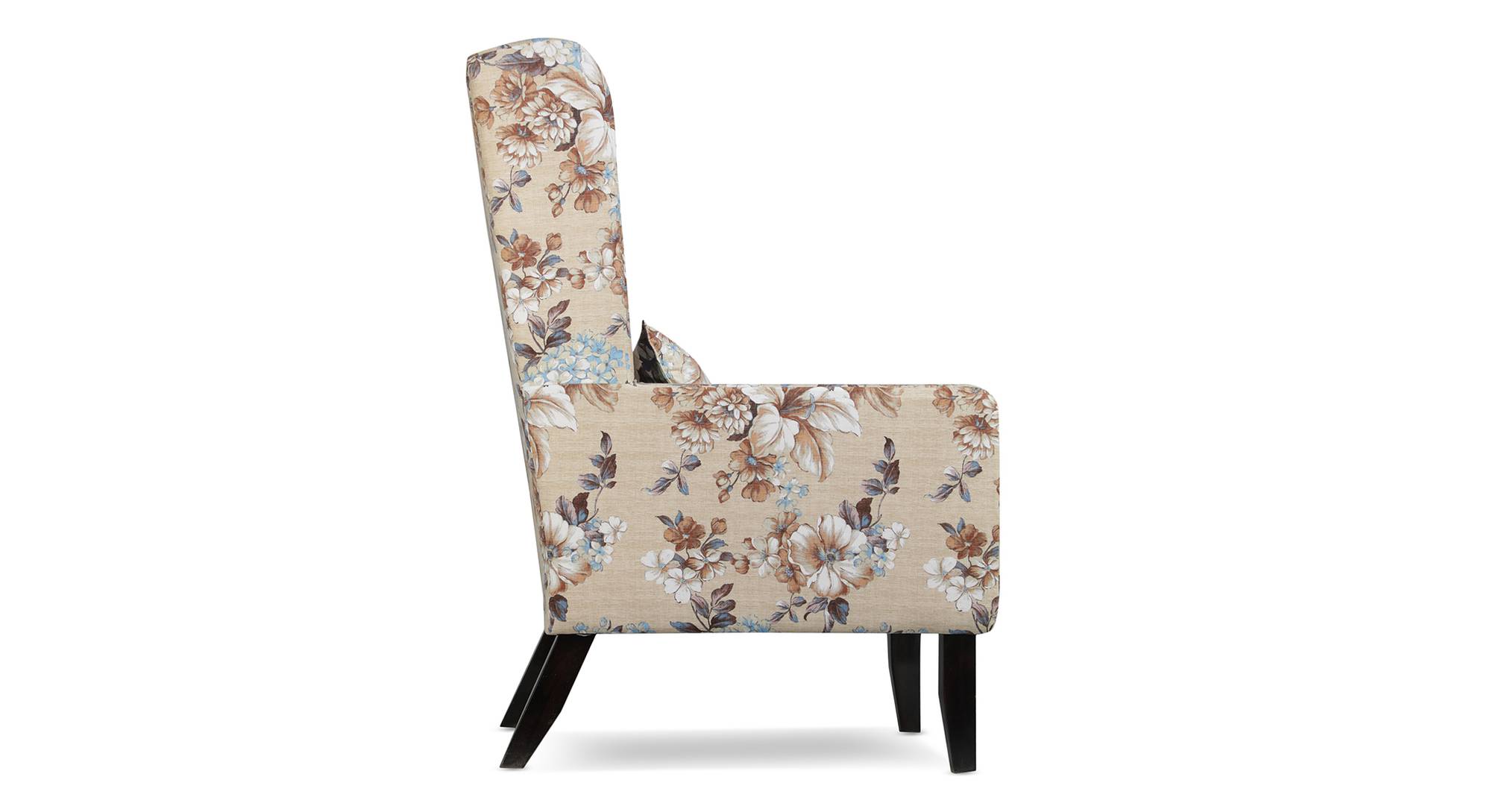 Sebastian Fabric Accent Chair in Brown Colour Urban Ladder