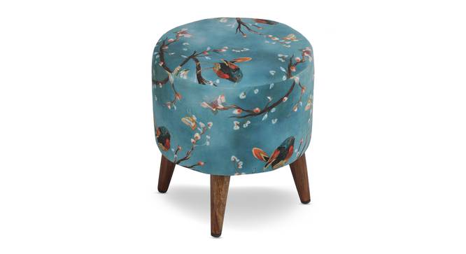 Aurelia Solid Wood Ottoman - Set of 2 (Blue) by Urban Ladder - - 