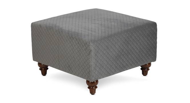 Astrid Solid Wood Ottoman (Grey) by Urban Ladder - - 