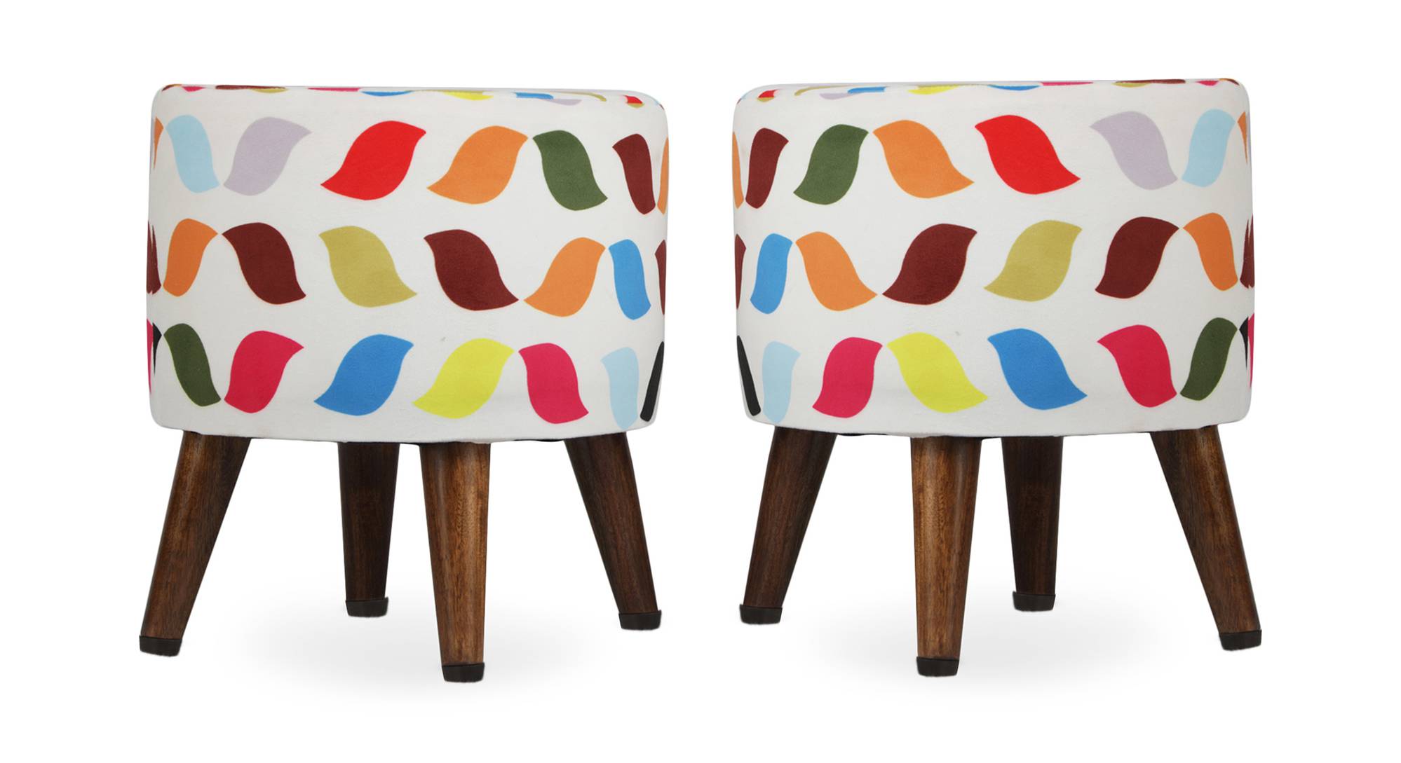 Willow Solid Wood Ottoman Set of 2 Urban Ladder