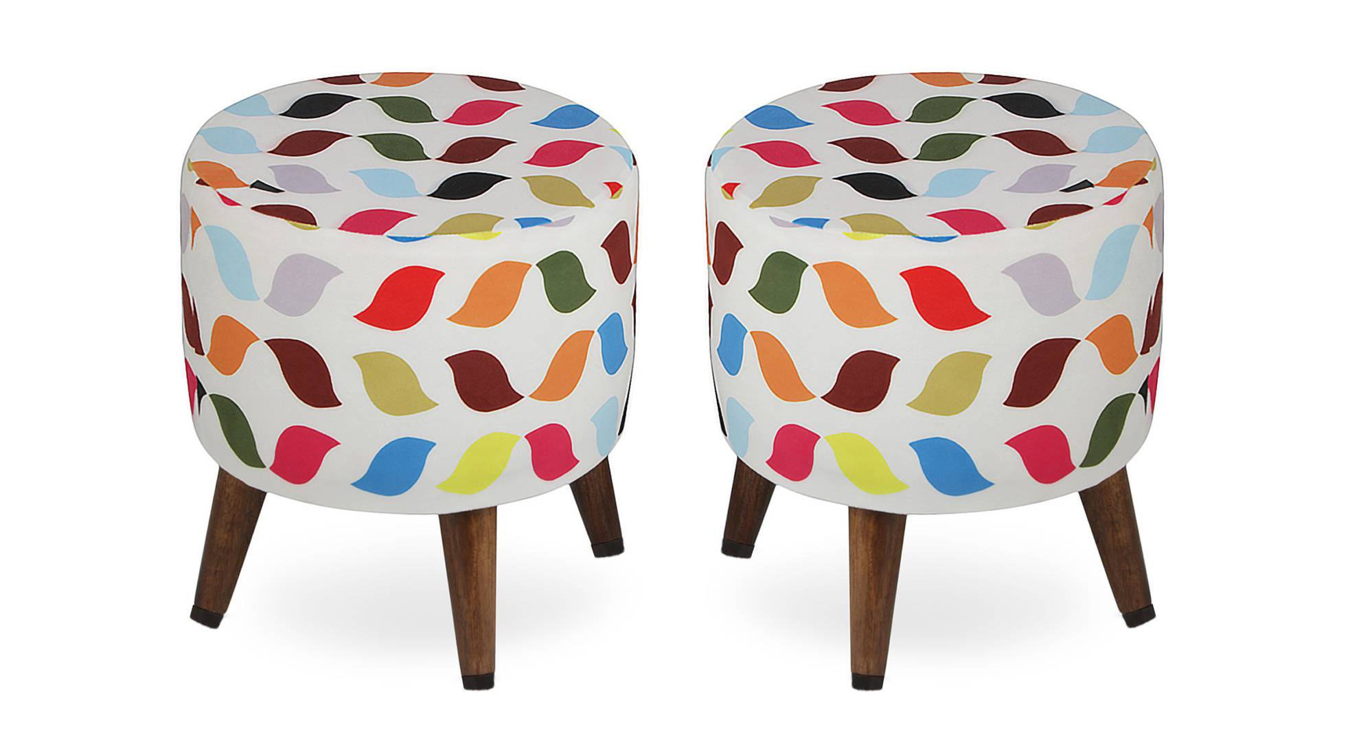 Willow Solid Wood Ottoman Set of 2 Urban Ladder