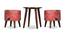 Serenity Solid Wood Ottoman - Set of 2 (Red) by Urban Ladder - - 