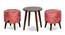 Serenity Solid Wood Ottoman - Set of 2 (Red) by Urban Ladder - - 