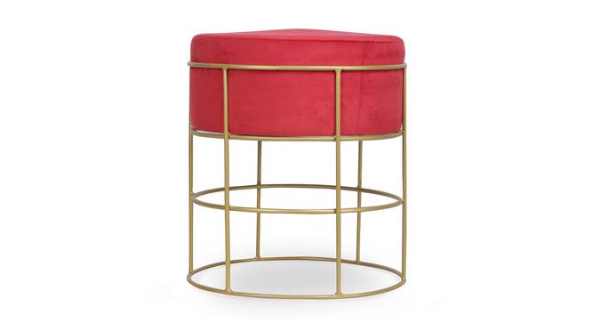Atlas Solid Wood Ottoman (Red) by Urban Ladder - - 