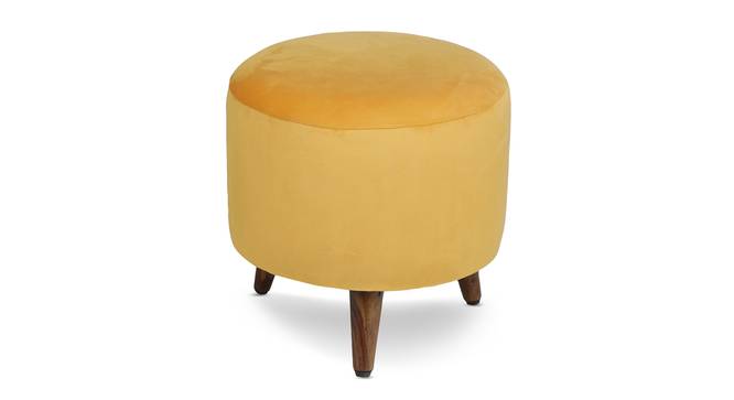 Freya Solid Wood Ottoman (Yellow) by Urban Ladder - - 