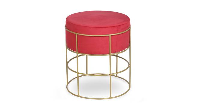 Atlas Solid Wood Ottoman (Red) by Urban Ladder - - 