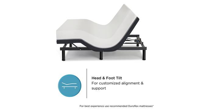 Wave King Size Adjustable Bed with Zero Gravity Comfort and Anti-Snore  Sleep Modes (King Bed Size, Dark Grey Finish) by Urban Ladder - Design 1 Side View - 834467