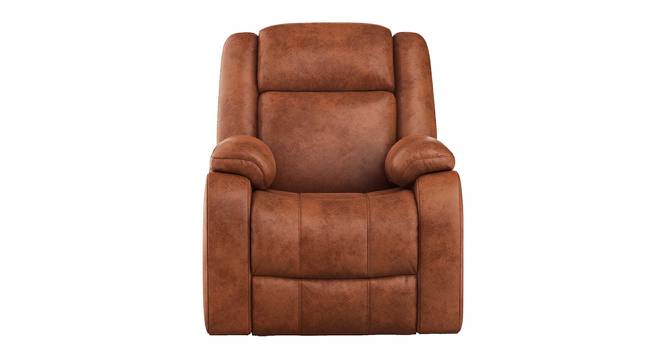 Avalon Single Seater Manual Recliner, Suede Fabric, Contemporary Look & Design, Color -  Crimson Red (One Seater, Desert Orange) by Urban Ladder - Front View Design 1 - 834511