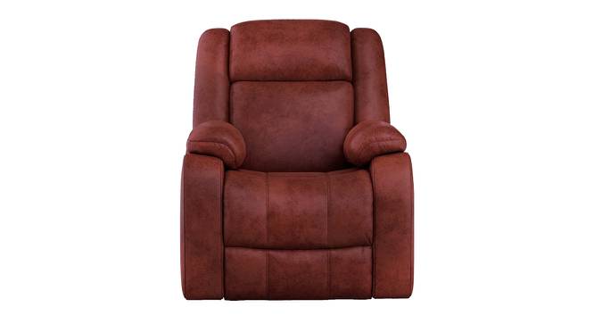 Avalon Single Seater Manual Recliner, Suede Fabric, Contemporary Look & Design, Color -  Crimson Red (Crimson Red, One Seater) by Urban Ladder - Front View Design 1 - 834512