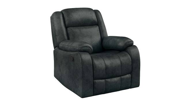 Avalon Single Seater Manual Recliner, Suede Fabric, Contemporary Look & Design, Color -  Crimson Red (Midnight Blue, One Seater) by Urban Ladder - Design 1 Side View - 834513