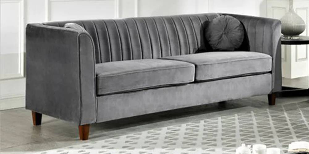 Arminta Fabric Sofa Set (Grey) by Urban Ladder - - 