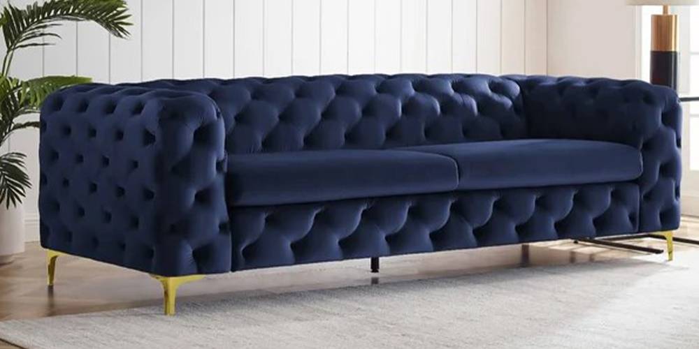Brisbane Fabric Sofa (Blue) Urban Ladder