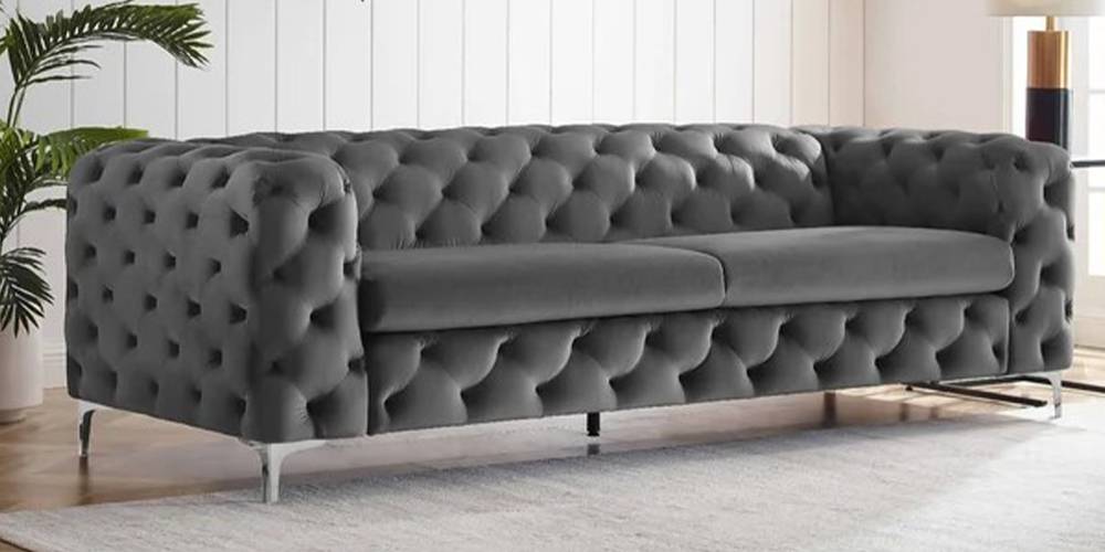 Brisbane Fabric Sofa (Grey) Urban Ladder