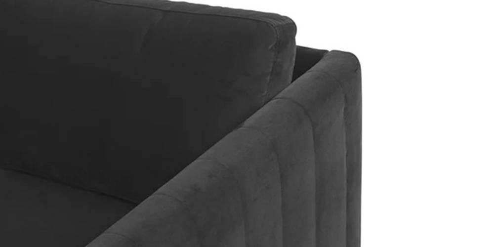 Pearl Sectional Fabric Sofa (Navy Blue) Urban Ladder