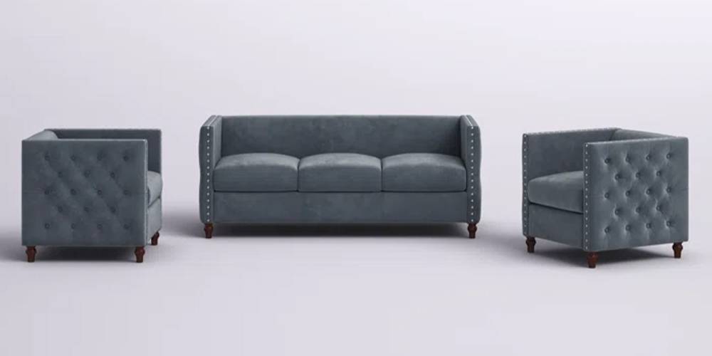 Quito Fabric Sofa Set (Black) Urban Ladder