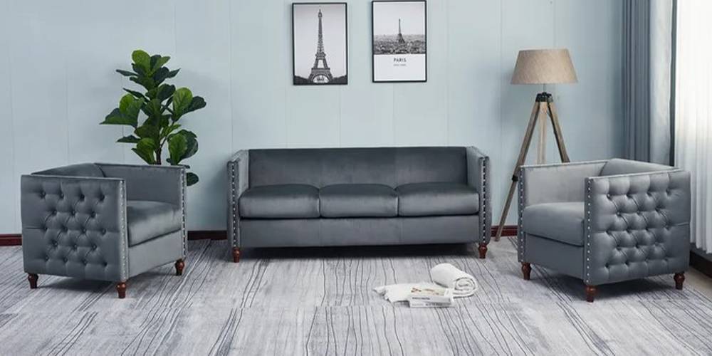 Quito Fabric Sofa Set (Green) Urban Ladder