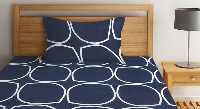 Single Bedsheet - KLSBS-2169-Blue (Blue, Single Size) by Urban Ladder - Front View Design 1 - 836093