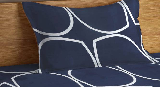 Single Bedsheet - KLSBS-2169-Blue (Blue, Single Size) by Urban Ladder - Design 1 Side View - 836122