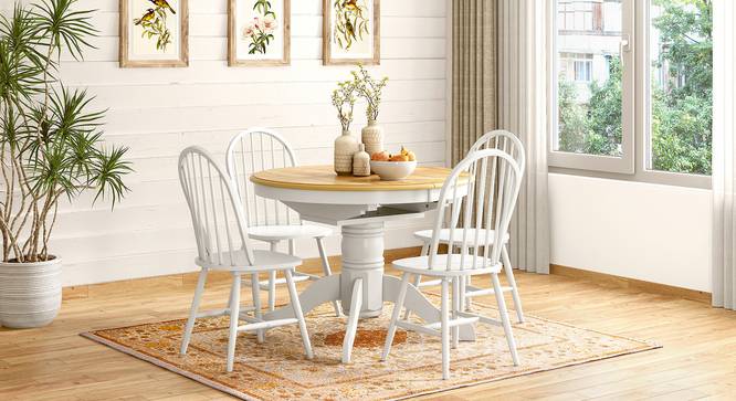 Beverly 4 to 6 Extendable Dining table with 4 Beverly Dining Chairs (Two-Tone Finish) by Urban Ladder - - 836640