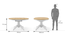 Beverly 4 to 6 Extendable Dining table with 4 Beverly Dining Chairs (Two-Tone Finish) by Urban Ladder - - 836650