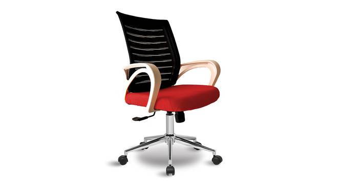 Low Back Royal Ergonomic Desk Office Mesh Chair (Black Red) by Urban Ladder - - 