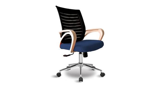 Low Back Royal Ergonomic Desk Office Mesh Chair (Black Blue) by Urban Ladder - - 