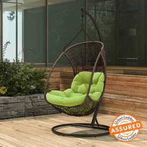 Balcony In Uran Design Calabah Swing Chair (Green, Brown Finish)