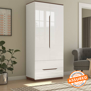 Wardrobes In Indore Design Baltoro Engineered Wood 2 Door Wardrobe in White Finish