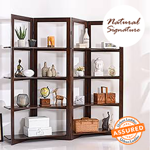 Weekend Only Deals 2842023 Design Andreas Room Divider (Dark Walnut Finish)